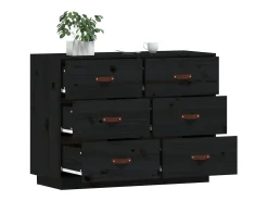 Aparador madera maciza de pino negro 100x40x75 cm