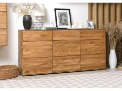 Aparador madera maciza de roble 3 puertas Inka 172 cm