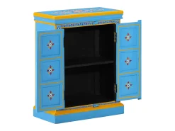 Aparador Madera maciza de mango Pintado a mano color turquesa