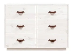 Aparador madera maciza de pino blanco 100x40x75 cm
