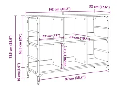 Aparador marrón 102 x 32 x 73,5 cm Madera de ingeniería