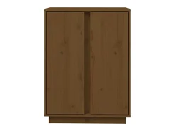 Aparador Marrón Miel 60x35x80 cm Madera Maciza de Pino