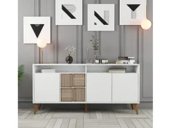 Aparador Milan 160 blanco 160x35x78 cm