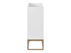 Aparador moderno 120x30 cm, cómoda con puertas, mueble de almacenaje, aparador sin tiradores, color blanco