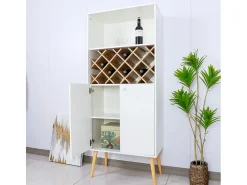 Aparador mueble para vinos de cocina y salón con 2 puertas estilo nórdico Ulbster