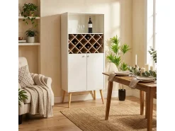 Aparador mueble para vinos de cocina y salón con 2 puertas estilo nórdico Ulbster