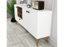 Aparador Napoli blanco 180x35x81 cm