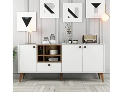 Aparador Napoli blanco 180x35x81 cm