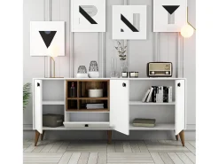 Aparador Napoli blanco 180x35x81 cm