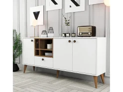 Aparador Napoli blanco 180x35x81 cm