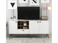 Aparador Napoli blanco 180x35x81 cm