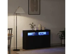 Aparador Negro 116 x 30 x 75 cm Madera de ingeniería
