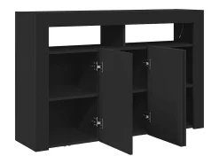 Aparador Negro 116 x 30 x 75 cm Madera de ingeniería