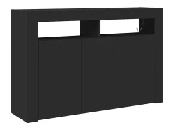 Aparador Negro 116 x 30 x 75 cm Madera de ingeniería