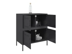 Aparador negro 68x39x79 cm acero