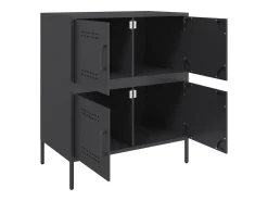 Aparador negro 68x39x79 cm acero