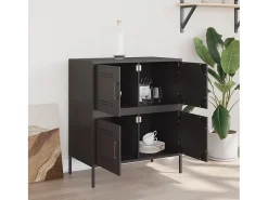 Aparador negro 68x39x79 cm acero