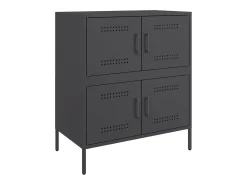 Aparador negro 68x39x79 cm acero