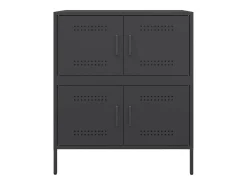 Aparador negro 68x39x79 cm acero