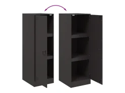Aparador negro 34,5x39x107 cm acero