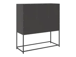 Aparador negro 100,5x39x107 cm acero laminado en frío