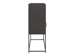 Aparador negro 100,5x39x107 cm acero laminado en frío