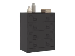 Aparador negro 67x39x83 cm acero