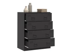 Aparador negro 67x39x83 cm acero
