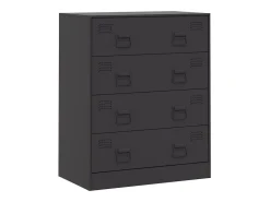 Aparador negro 67x39x83 cm acero