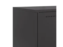 Aparador negro 68,5x38,5x123,5 cm acero