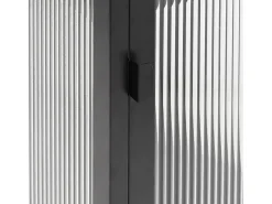 Aparador negro 40x35x105 cm cristal y acero