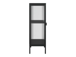 Aparador negro 40x35x105 cm cristal y acero