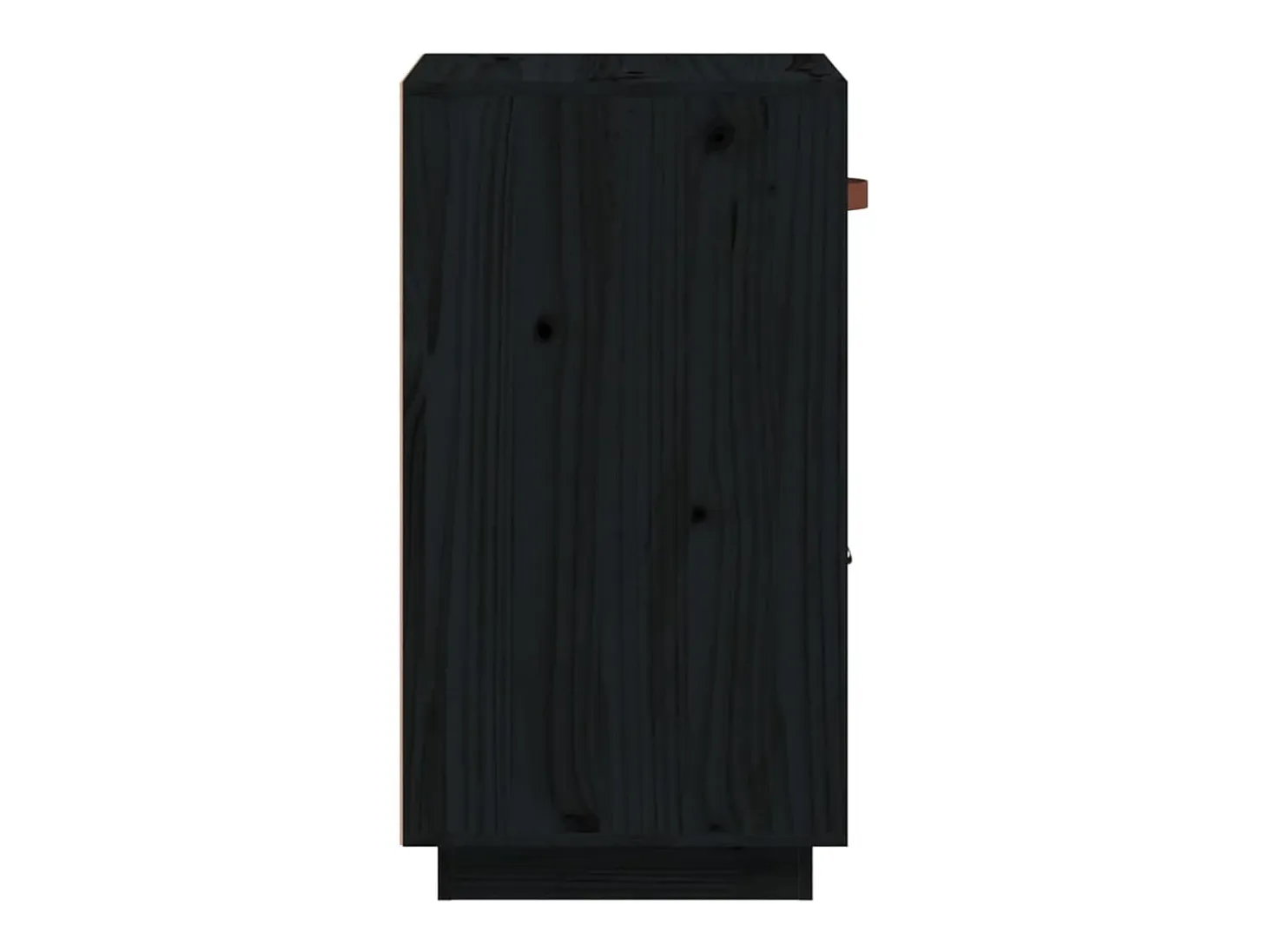 Aparador Negro 34x40x75 cm Madera Maciza de Pino