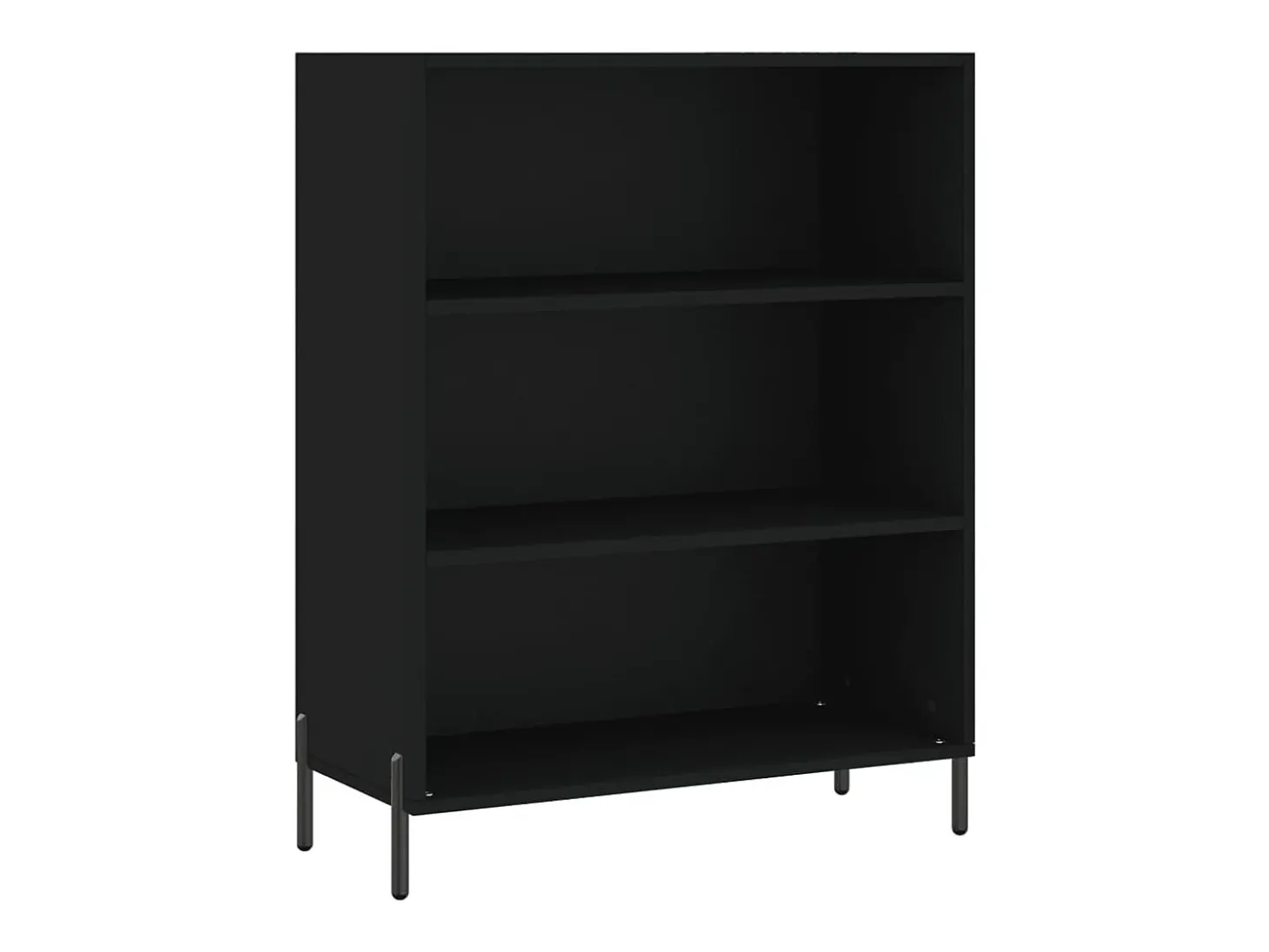 Aparador negro 69,5x32,5x180 cm madera de ingeniería
