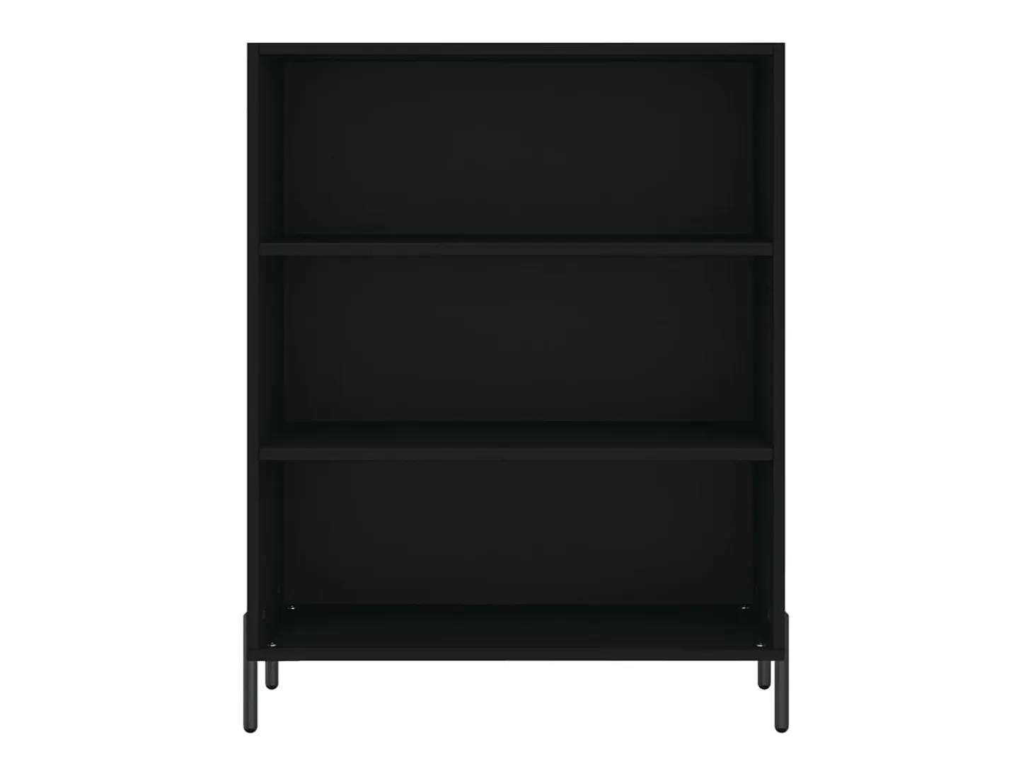 Aparador negro 69,5x32,5x180 cm madera de ingeniería