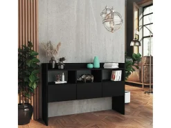 Aparador negro 105x30x70 cm Madera de ingeniería