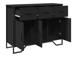 Aparador negro 97x32,5x74,5 cm madera de ingeniería
