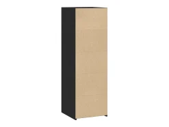 Aparador negro 40x41x124 cm madera contrachapada