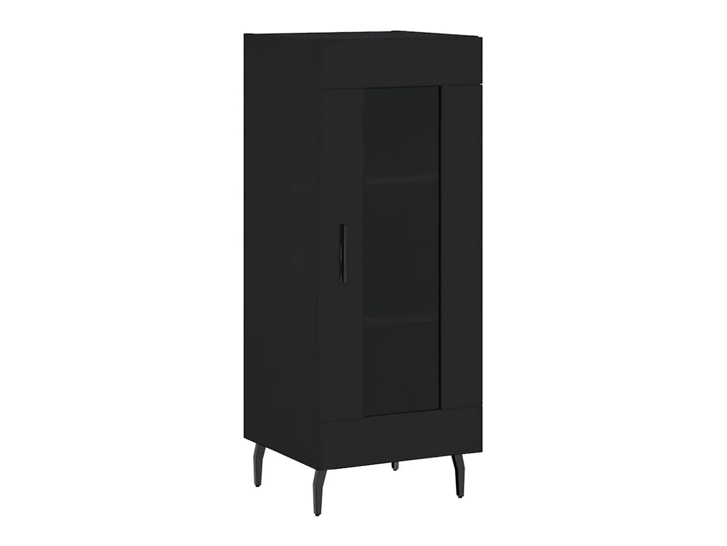 Aparador negro 34,5x34x90 cm Madera de ingeniería