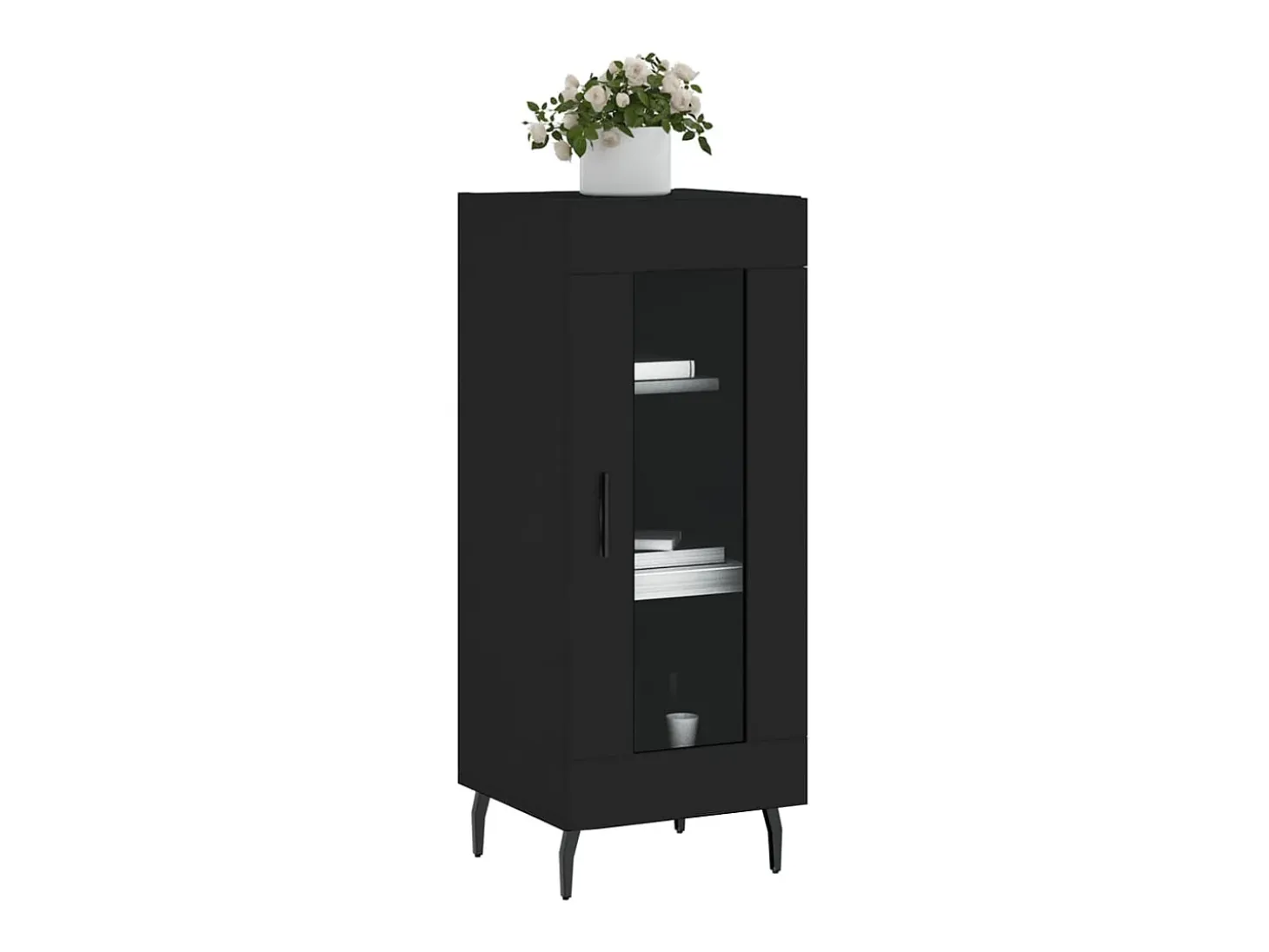 Aparador negro 34,5x34x90 cm Madera de ingeniería