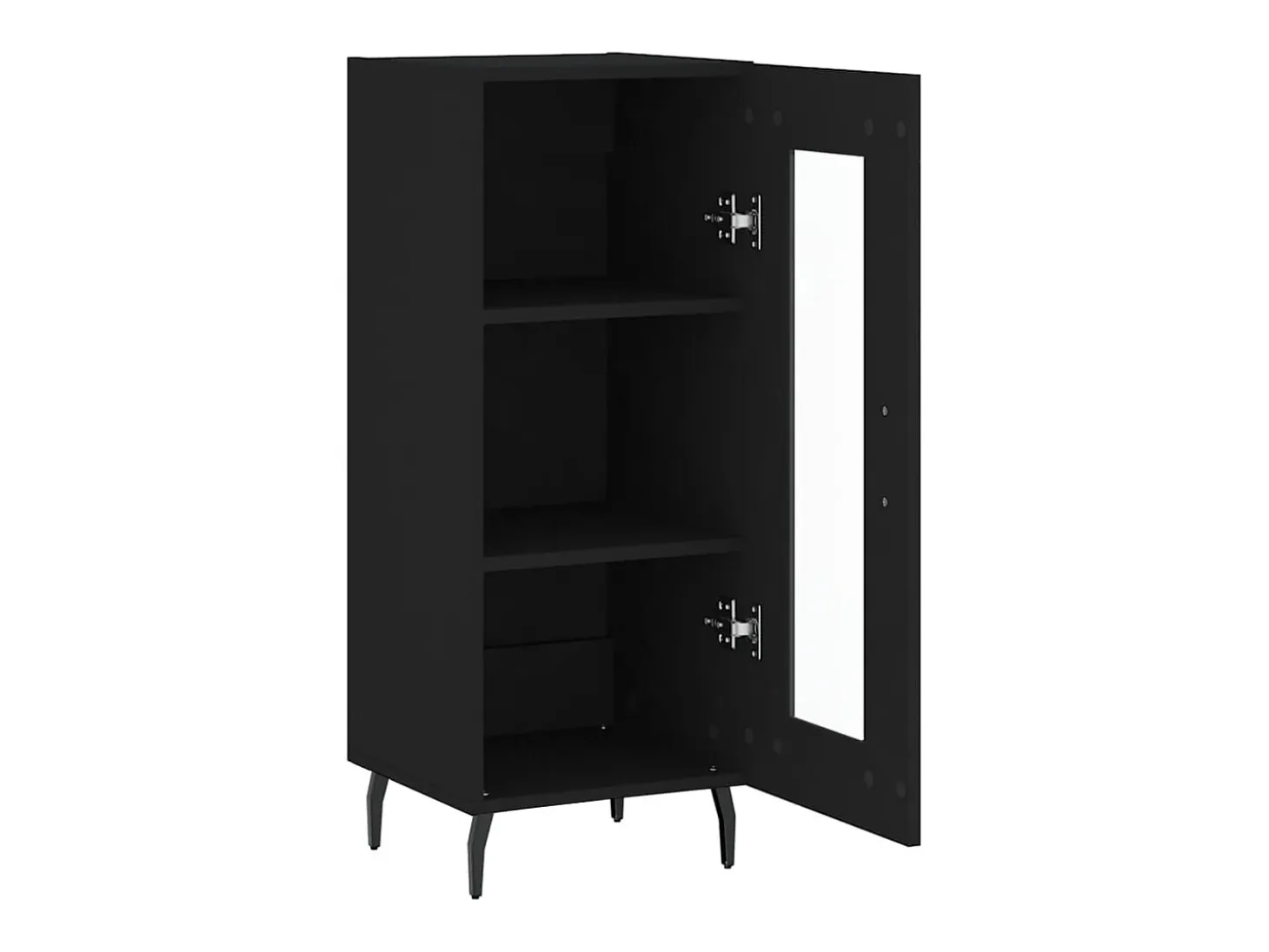 Aparador negro 34,5x34x90 cm Madera de ingeniería