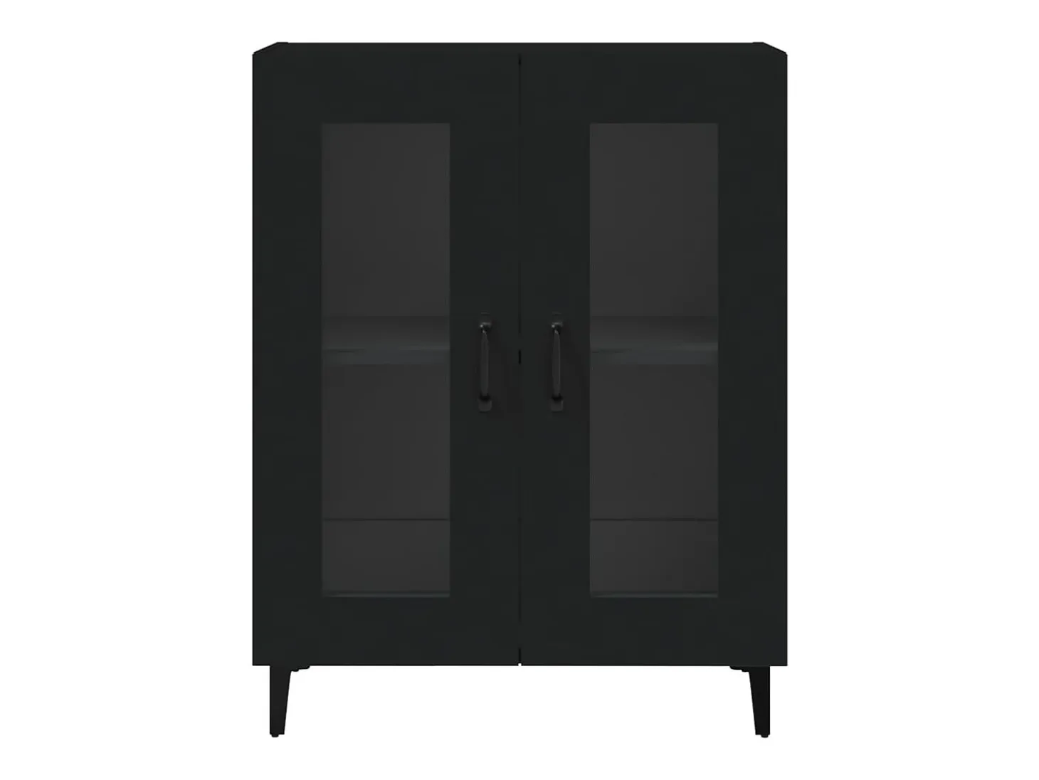 Aparador negro 69,5x34x90 cm madera de ingeniería