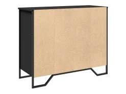 Aparador negro 91x35,5x74,5 cm madera de ingeniería