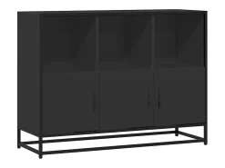 Aparador negro 100x35x76 cm madera de ingeniería