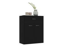 Aparador negro 60x30x75 cm madera de ingeniería