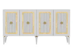 Aparador Nora Blanco dorado150x40x79 cm