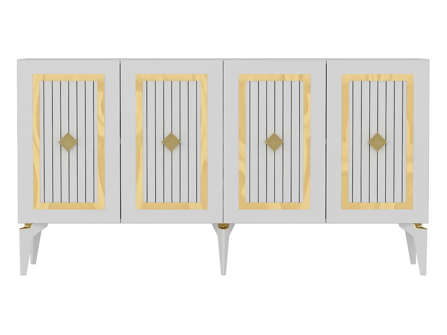 Aparador Nora Blanco dorado150x40x79 cm