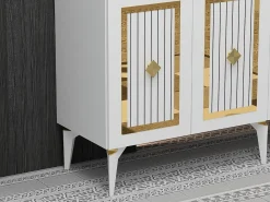 Aparador Nora Blanco dorado150x40x79 cm