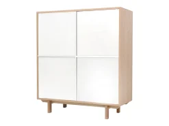 Aparador nórdico madera y blanco A125cm SID