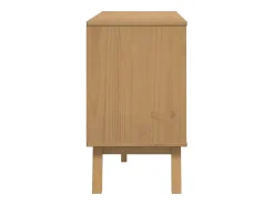 Aparador OLDEN blanco y marrón 114x43x73,5 cm madera maciza de pino